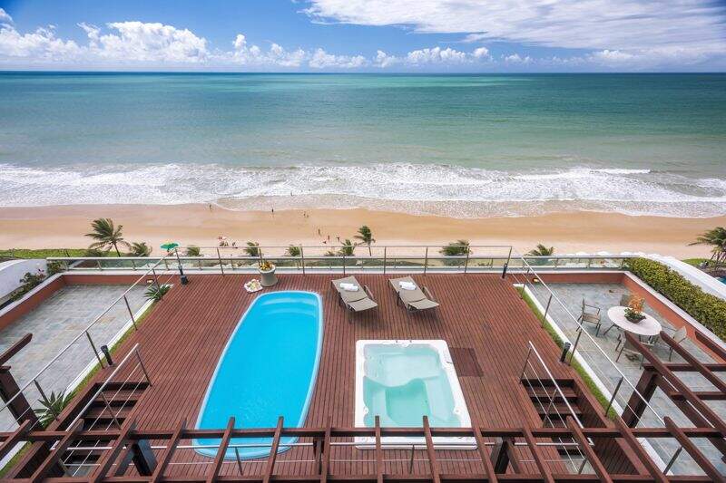 Suíte Presidencial terraço com piscina e banheira