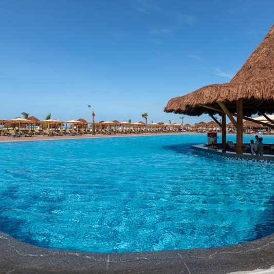 Piscina principal vista lateral bar molhado