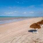 Praia Touros praticamente desértica fazendo dela uma baita experiencia em conexão com a natureza